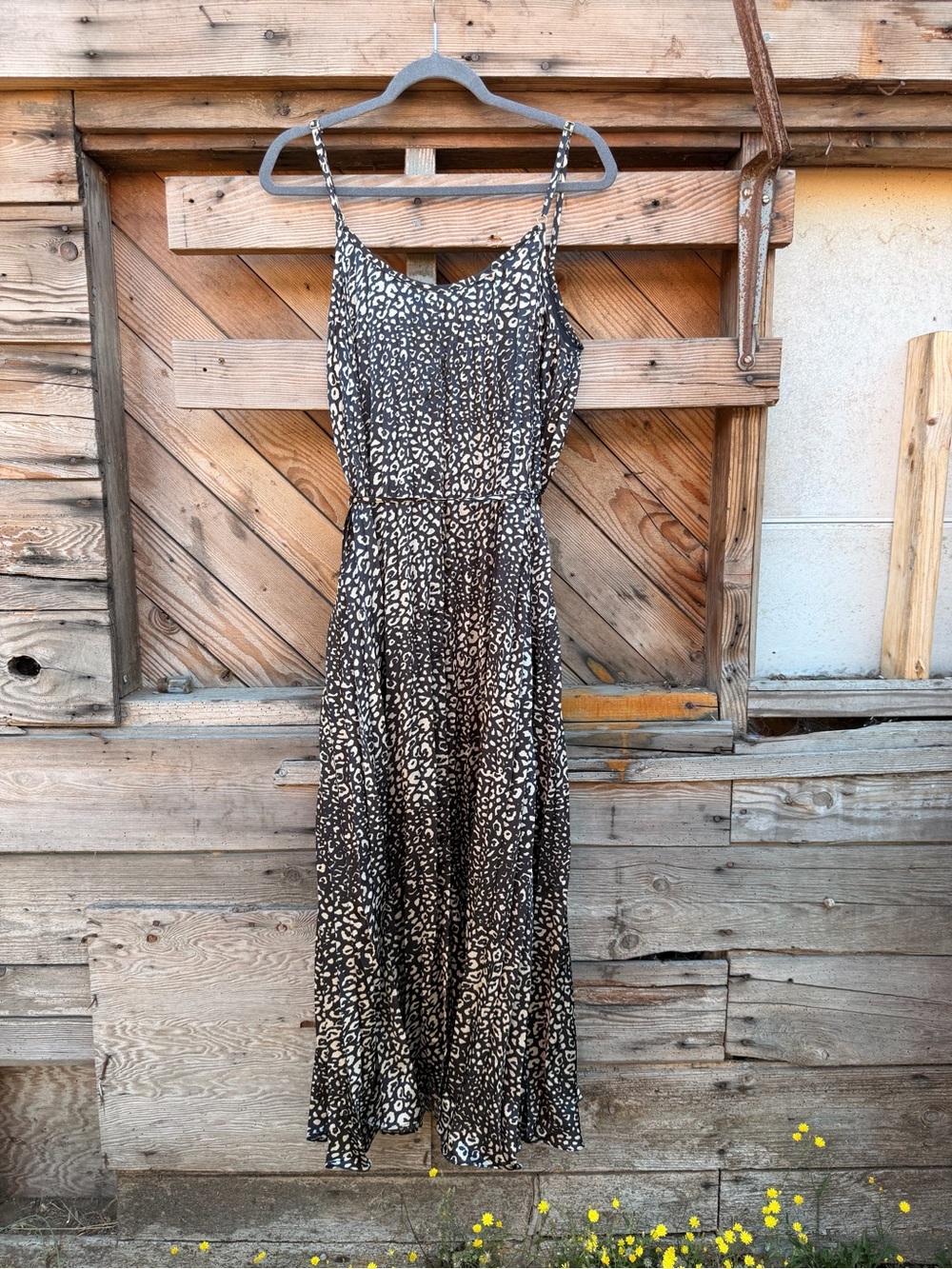 bishop + young Black and Cream Leopard Maxi Slip Dress - Picture 6 of 6